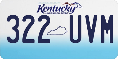 KY license plate 322UVM