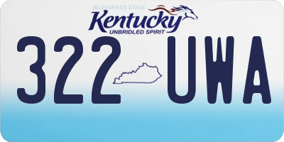 KY license plate 322UWA