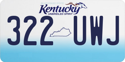 KY license plate 322UWJ
