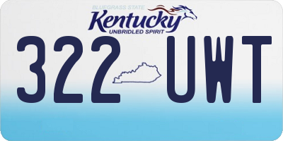 KY license plate 322UWT