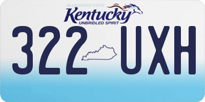 KY license plate 322UXH