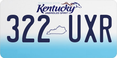 KY license plate 322UXR