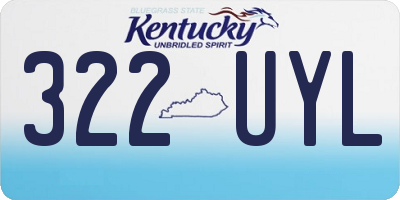 KY license plate 322UYL