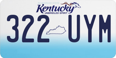 KY license plate 322UYM