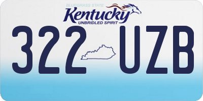 KY license plate 322UZB