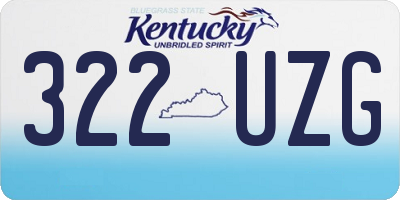 KY license plate 322UZG
