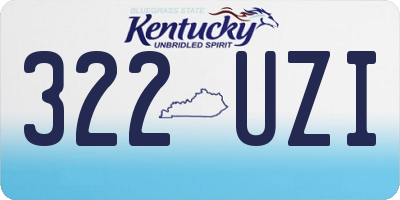 KY license plate 322UZI