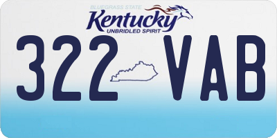 KY license plate 322VAB