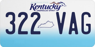 KY license plate 322VAG