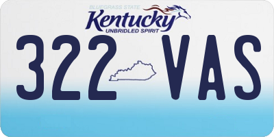 KY license plate 322VAS