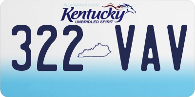 KY license plate 322VAV