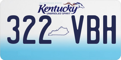 KY license plate 322VBH