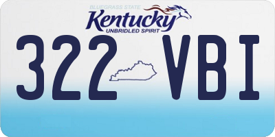 KY license plate 322VBI