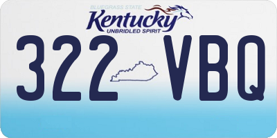 KY license plate 322VBQ