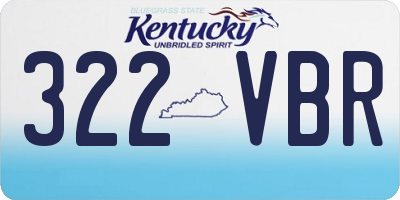 KY license plate 322VBR