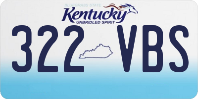 KY license plate 322VBS