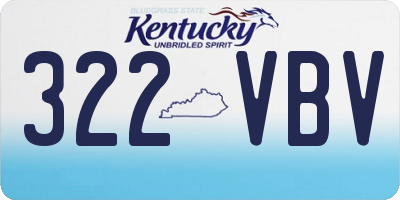 KY license plate 322VBV