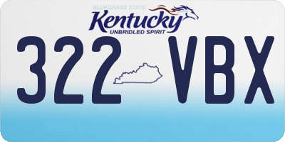 KY license plate 322VBX