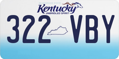 KY license plate 322VBY
