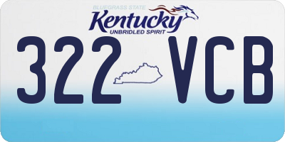 KY license plate 322VCB