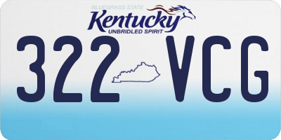 KY license plate 322VCG