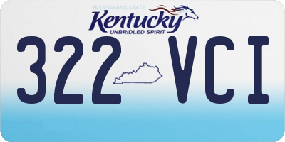 KY license plate 322VCI