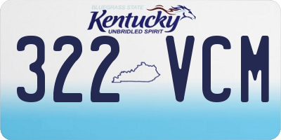 KY license plate 322VCM