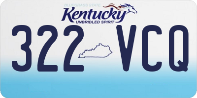 KY license plate 322VCQ