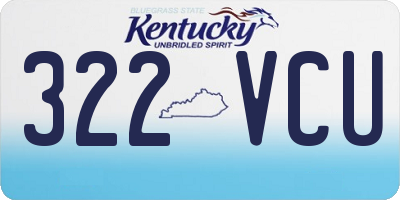 KY license plate 322VCU