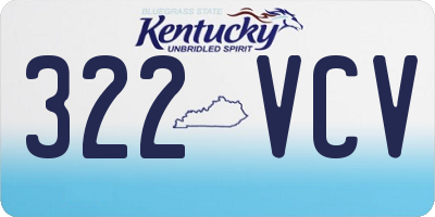 KY license plate 322VCV
