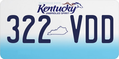 KY license plate 322VDD