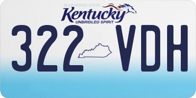 KY license plate 322VDH