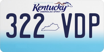 KY license plate 322VDP