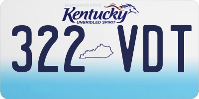 KY license plate 322VDT