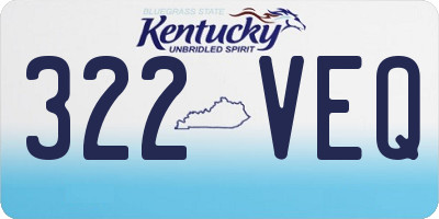 KY license plate 322VEQ