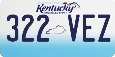 KY license plate 322VEZ