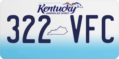 KY license plate 322VFC
