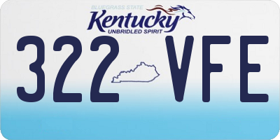 KY license plate 322VFE