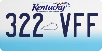 KY license plate 322VFF