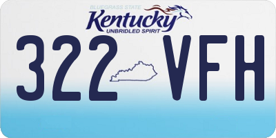 KY license plate 322VFH