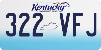 KY license plate 322VFJ