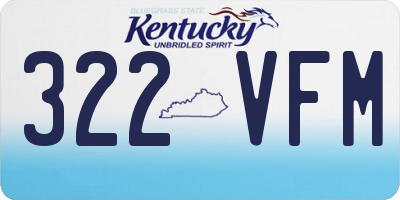 KY license plate 322VFM