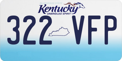 KY license plate 322VFP
