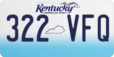 KY license plate 322VFQ