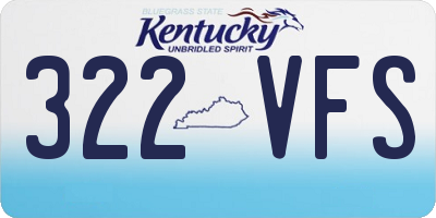 KY license plate 322VFS