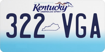 KY license plate 322VGA