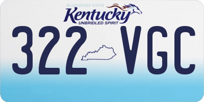KY license plate 322VGC