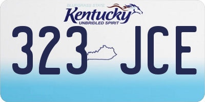 KY license plate 323JCE