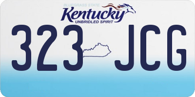 KY license plate 323JCG