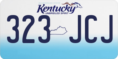 KY license plate 323JCJ